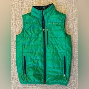 EUC Vineyard Vines green boys Quilted Vest size medium 12/14